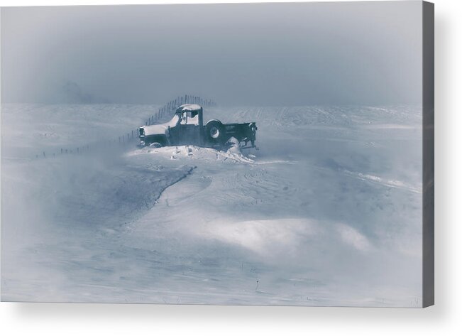 Winter Acrylic Print featuring the photograph In The Blizzard by Christian Duguay