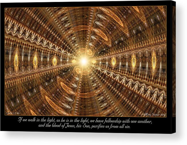 Fractal Acrylic Print featuring the digital art In the Light by Missy Gainer