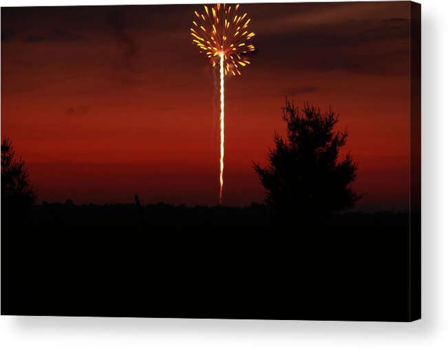 Fireworks At Sunset Acrylic Print featuring the photograph Independence Day 2013 2 by Scott Hovind