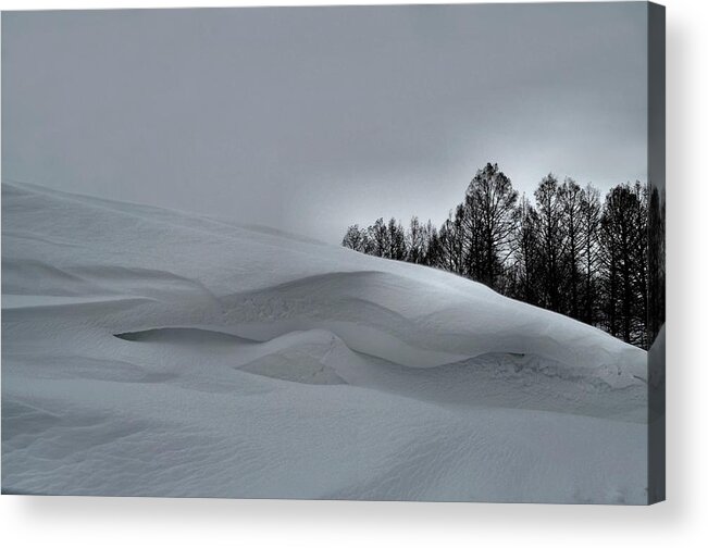 Snow Drifts Acrylic Print featuring the photograph Indiana Drifter by Julie Dant