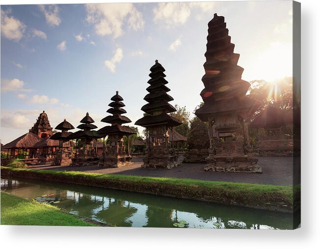 Shadow Acrylic Print featuring the photograph Indonesia, Bali, Taman Ayun Temple by Michele Falzone