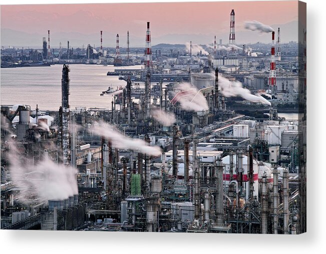 Air Pollution Acrylic Print featuring the photograph Industrial City by Spiraldelight