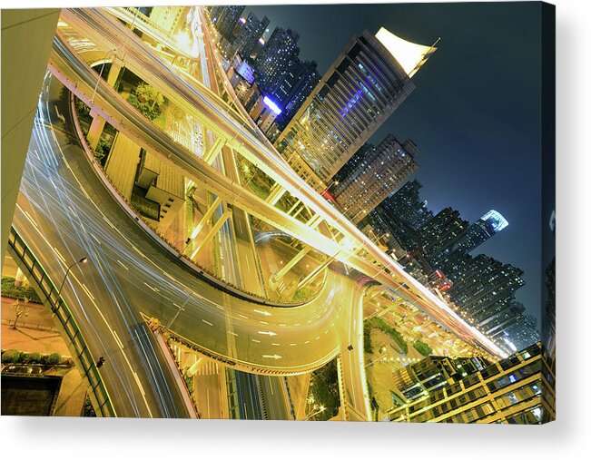 Built Structure Acrylic Print featuring the photograph Intricate Intersection by Wei Fang