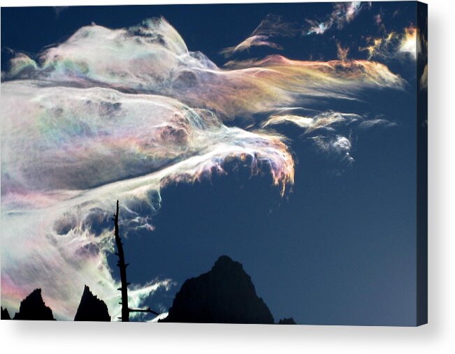 Clouds Acrylic Print featuring the photograph Iridescent Birds by Amelia Racca