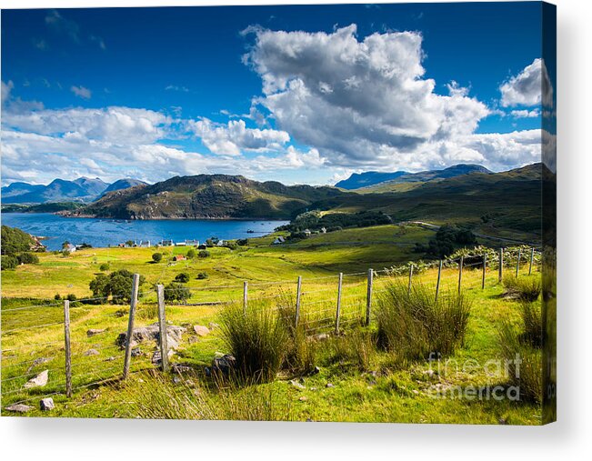 Scotland Acrylic Print featuring the photograph Picturesque Landscape Near Isle of Skye in Scotland by Andreas Berthold