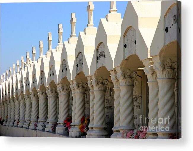 Cemetery Acrylic Print featuring the photograph Italian Family Tombs - San Jose CA by Tap On Photo