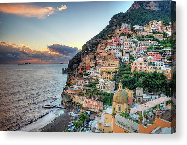 Amalfi Coast Acrylic Print featuring the photograph Italy, Amalfi Coast, Positano by Michele Falzone