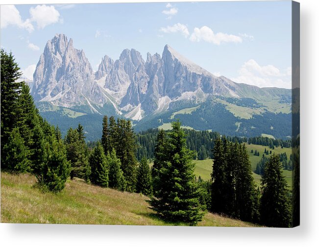 Scenics Acrylic Print featuring the photograph Italy, View From Mont Seuc Towards by Westend61