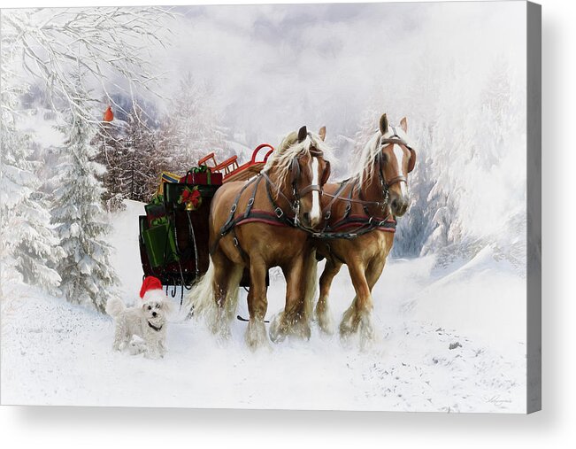 A Christmas Wish Acrylic Print featuring the painting A Christmas Wish by Shanina Conway