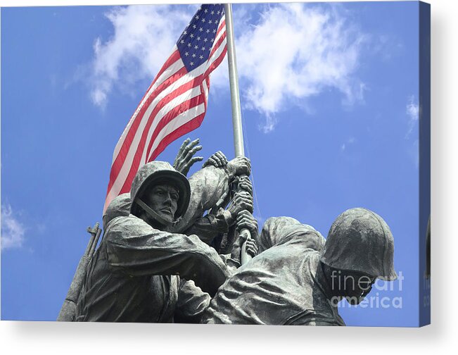 Iwo Jima Memorial Acrylic Print featuring the photograph Iwo Jima Memorial by Allen Beatty