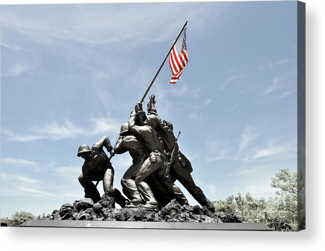 Iwo Jima Acrylic Print featuring the photograph Iwo Jima Memorial by Joanne McCurry