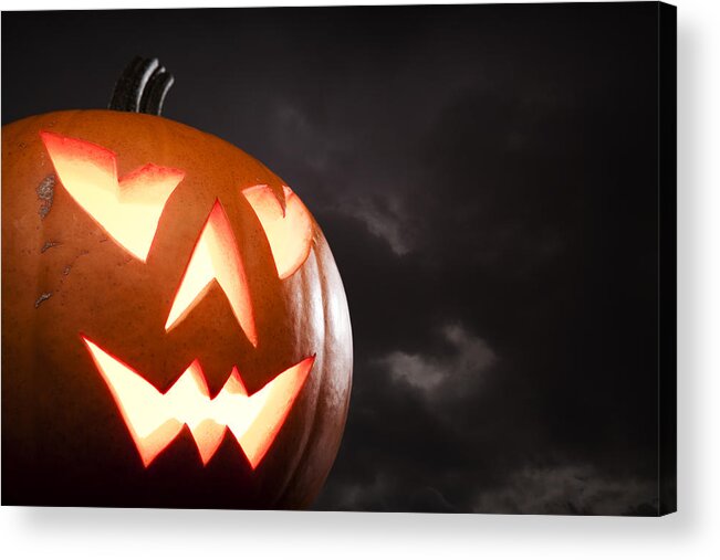 Gourd Acrylic Print featuring the photograph Jack O' Lantern by D-Keine