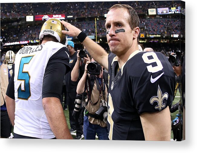 Following Acrylic Print featuring the photograph Jacksonville Jaguars v New Orleans Saints by Sean Gardner