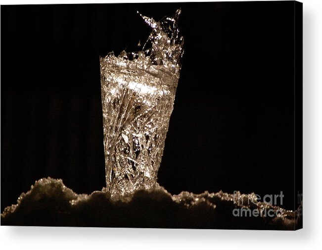 Gray Acrylic Print featuring the photograph Jammer Crystal Ice Torch by First Star Art