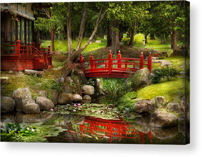 Teahouse Acrylic Print featuring the photograph Japanese Garden - Meditation by Mike Savad
