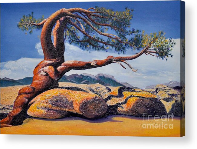 Jeffrey Tree Acrylic Print featuring the painting Jeffrey Tree by Cheryl McClure