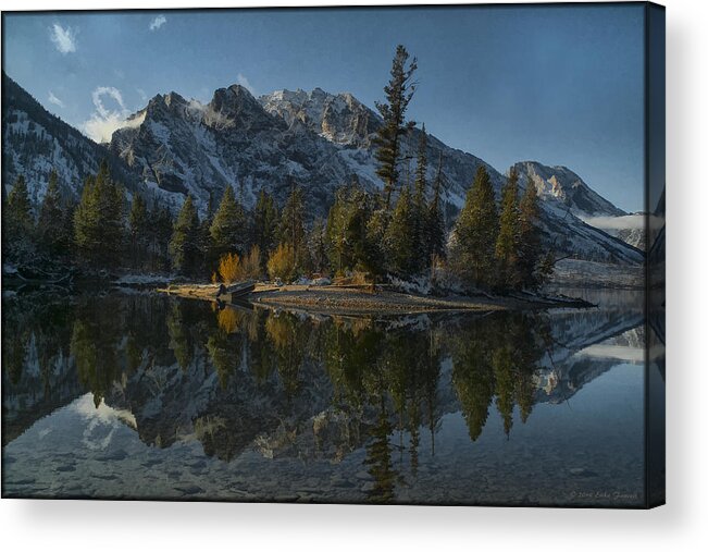Lake Acrylic Print featuring the photograph Jenny Lake Reflection by Erika Fawcett