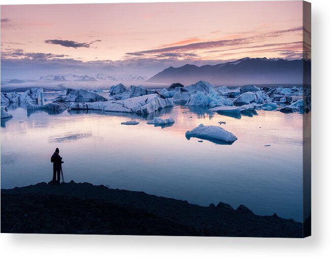 Tranquility Acrylic Print featuring the photograph Jökulsárlón Glacier Lagoon, Iceland by Www.tonnaja.com