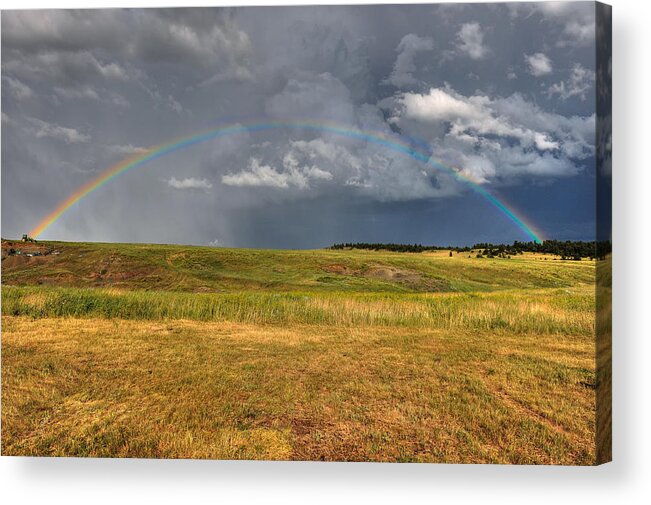 Photograph Acrylic Print featuring the photograph John Deer at the End of the Rainbow by Richard Gehlbach