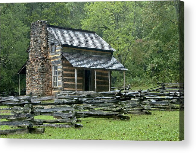 Cades Cove Acrylic Print featuring the photograph John Oliver Cabin by Carol Erikson