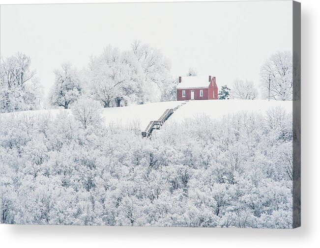 Steps Acrylic Print featuring the photograph John Rankin House In Winter by Tom Patrick / Design Pics