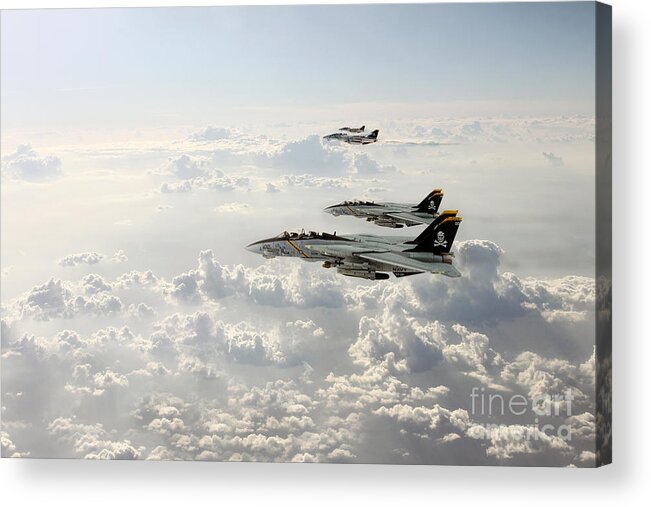 F14 Tomcat Acrylic Print featuring the digital art Jolly Rogers by Airpower Art