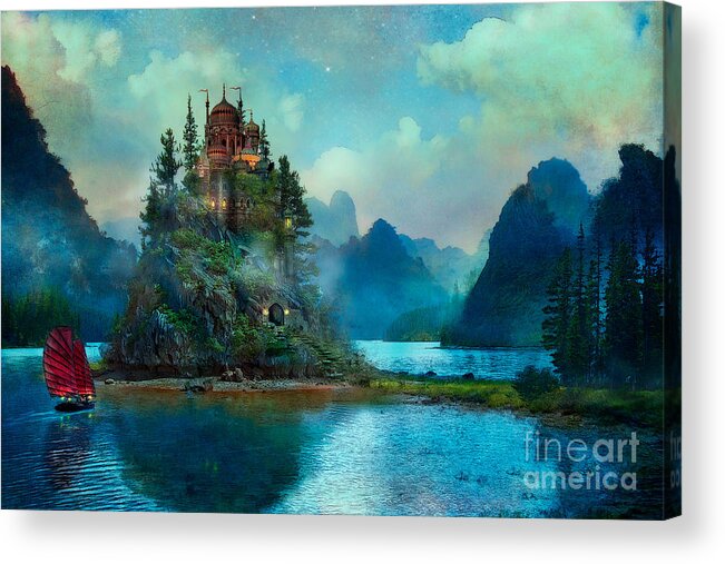 Aimee Stewart Acrylic Print featuring the digital art Journeys End by MGL Meiklejohn Graphics Licensing