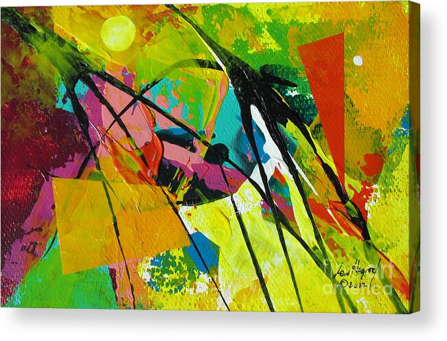 Acrylic Acrylic Print featuring the painting Jungle1 by Lew Hagood
