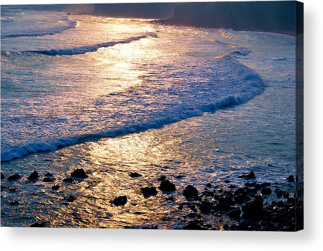 Sunset Waves Acrylic Print featuring the photograph Lullaby by HweeYen Ong