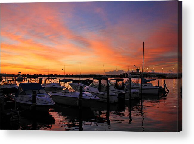 Sunrise Acrylic Print featuring the photograph Just Before Dawn by Roger Becker