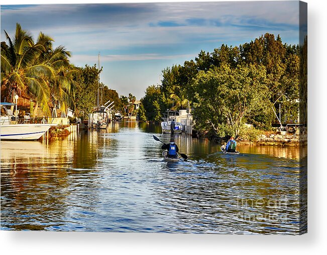 Key Largo Acrylic Print featuring the photograph Kayaking the Canals by Chris Thaxter