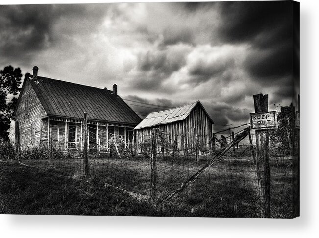 Abandoned Acrylic Print featuring the photograph Keep Out by Robert FERD Frank