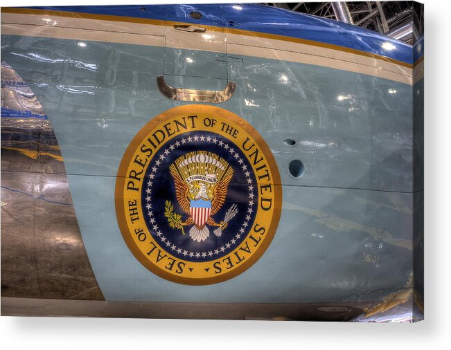 Air Force One Acrylic Print featuring the photograph Kennedy Air Force One by David Dufresne