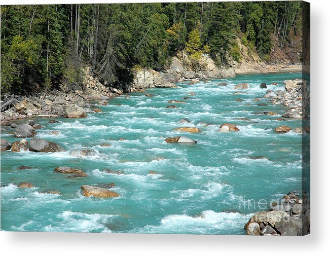 River Acrylic Print featuring the photograph Kicking Horse River by Bob and Nancy Kendrick