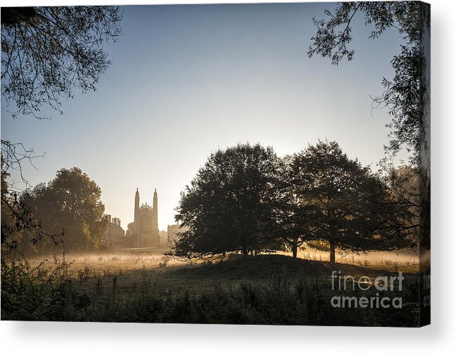 Cambridge Acrylic Print featuring the photograph King's at Dawn by Julian Eales