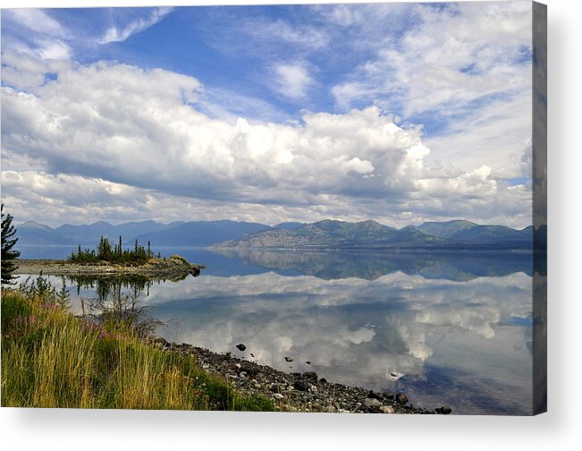 Lake Acrylic Print featuring the photograph Kluane Reflections by Cathy Mahnke