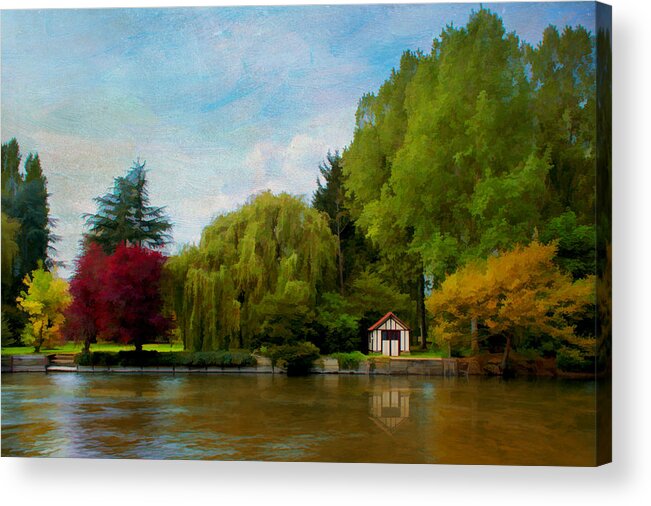 Cabine Acrylic Print featuring the photograph La Cabane a Acquigny by Jean-Pierre Ducondi