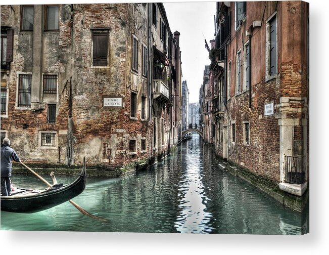 Venice Acrylic Print featuring the photograph La Veste in Venice by Marion Galt