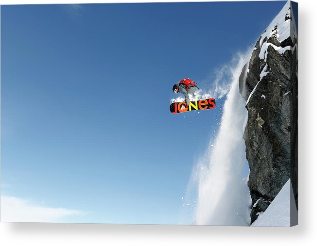 Snowboard Acrylic Print featuring the photograph Lac Des Vaux by Jakob Sanne