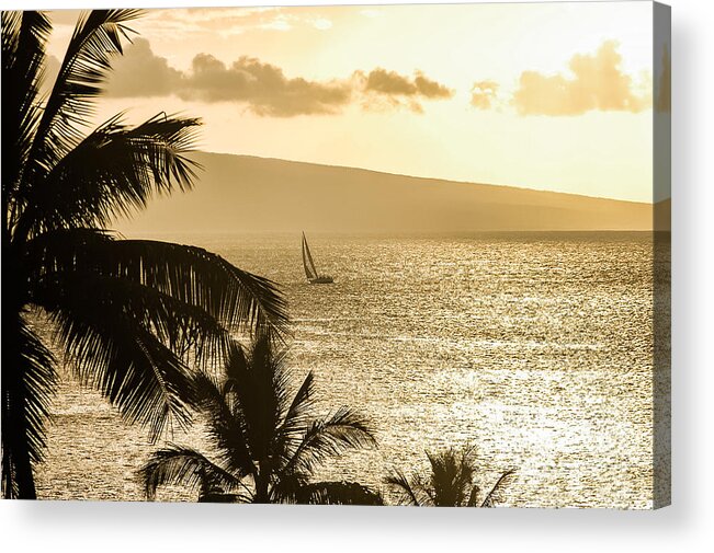 Al Andersen Acrylic Print featuring the photograph Lahaina Sunset 1 by Al Andersen