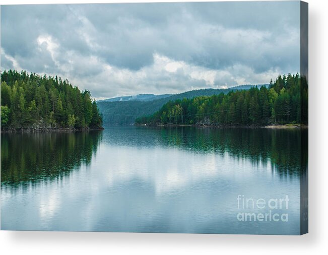 Norway Acrylic Print featuring the photograph Lake in Norway by Amanda Mohler