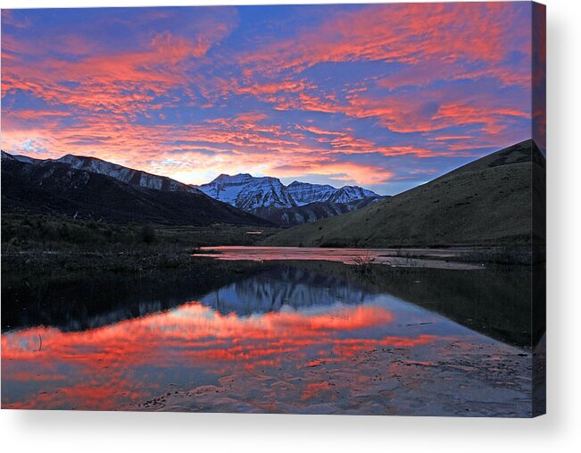 Lake Of Fire Acrylic Print featuring the photograph Lake of Fire by Wasatch Light