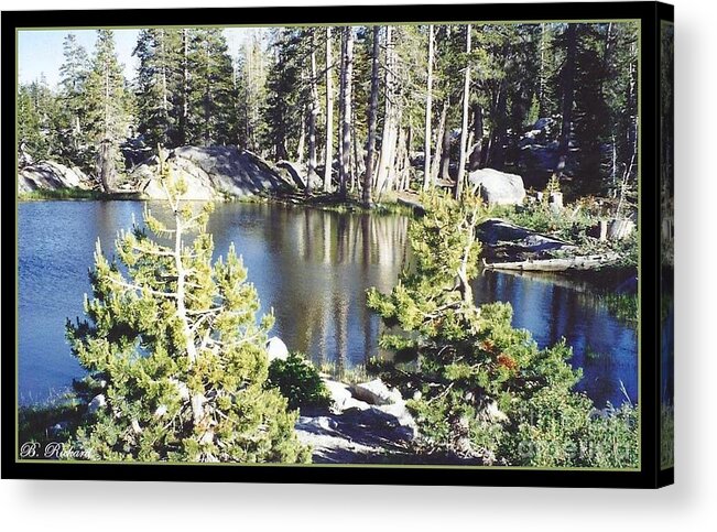 Blue Acrylic Print featuring the photograph Lake Part 2 by Bobbee Rickard