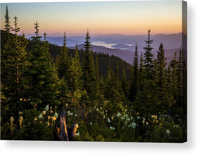 Landscape Acrylic Print featuring the photograph 140701A-042 Lake Pend Oreille from the Cabinets by Albert Seger