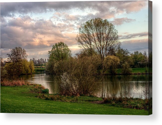 Canon Acrylic Print featuring the photograph Lake Sunset by Jeremy Hayden