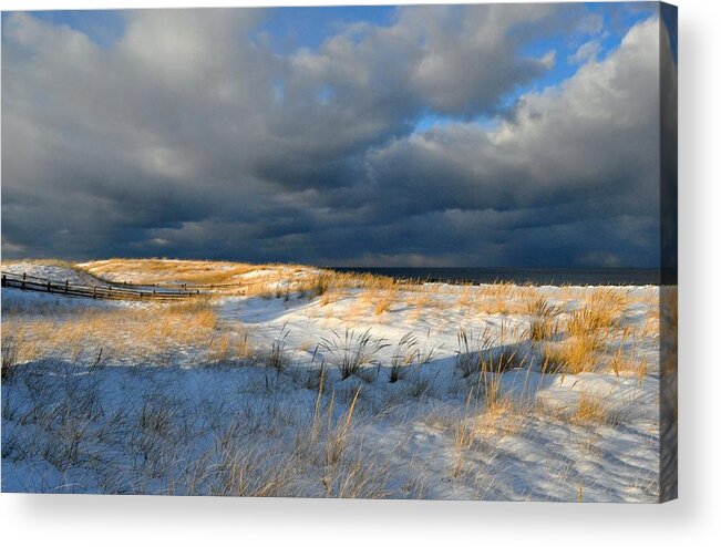 Upper Peninsula Acrylic Print featuring the photograph Lake Superior Approaching Storm 1 by Kathryn Lund Johnson