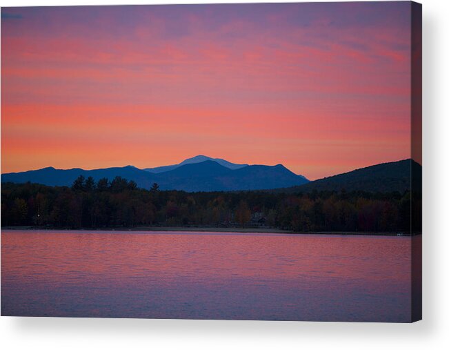 Lake Acrylic Print featuring the photograph Lakeside Sunset by Larry Landolfi