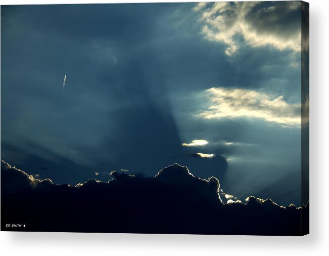 Landing Strip Lights Acrylic Print featuring the photograph Landing Strip Lights by Edward Smith