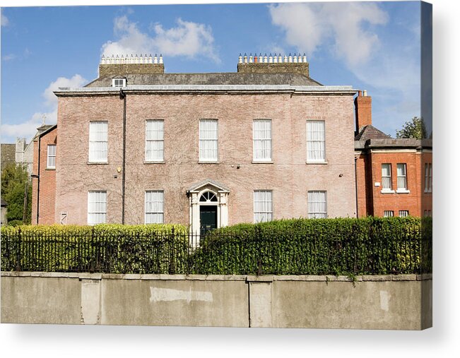 Dublin Acrylic Print featuring the photograph Large Georgian Style House In Dublin by Lleerogers