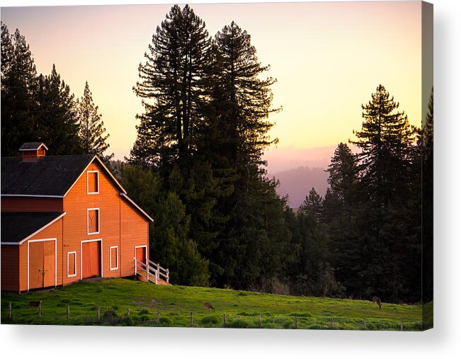 Red Acrylic Print featuring the photograph Last Light by Weir Here And There